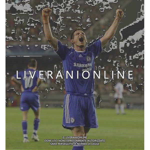 Valencia - Chelsea Champions League Quarter Finals second leg in Valencia 10/04/2007 nella foto esultanza di Frank Lampard pic Marcello Pozzetti©IPS Photo Agency/Ag. Aldo Liverani