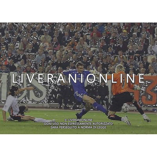 Valencia - Chelsea Champions League Quarter Finals second leg in Valencia 10/04/2007 nella foto il gol di Andriy Shevchenko pic Marcello Pozzetti©IPS Photo Agency/Ag. Aldo Liverani