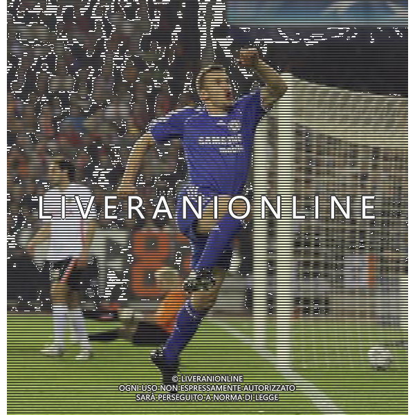 Valencia - Chelsea Champions League Quarter Finals second leg in Valencia 10/04/2007 nella foto esultanza di Andriy Shevchenko pic Marcello Pozzetti©IPS Photo Agency/Ag. Aldo Liverani