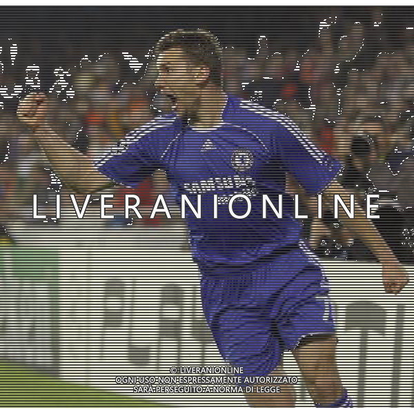 Valencia - Chelsea Champions League Quarter Finals second leg in Valencia 10/04/2007 nella foto esultanza di Andriy Shevchenko pic Marcello Pozzetti©IPS Photo Agency/Ag. Aldo Liverani