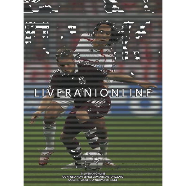 Bayern Monaco - Milan Champions League 11/04/2007 nella foto alessandro nesta e podolski ph luzzani/ag. aldo liverani
