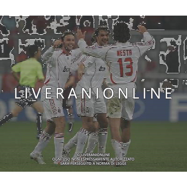 Bayern Monaco - Milan Champions League 11/04/2007 nella foto esultanza di alessandro nesta, marek jankulovski, paolo maldini a fine gara per la qualificazione ph luzzani/ag. aldo liverani