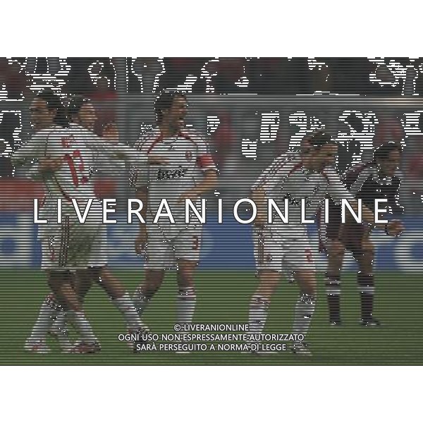 Bayern Monaco - Milan Champions League 11/04/2007 nella foto esultanza di alessandro nesta, marek jankulovski, paolo maldini e massimo ambrosini a fine gara per la qualificazione ph luzzani/ag. aldo liverani
