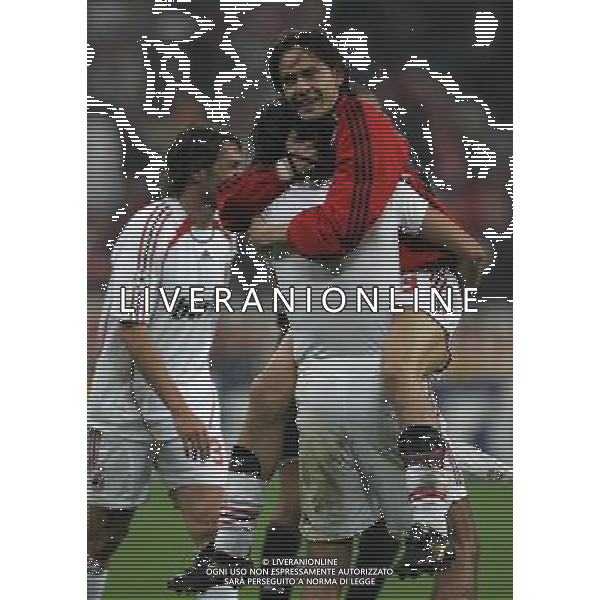 Bayern Monaco - Milan Champions League 11/04/2007 nella foto esultanza di filippo inzaghi a fine gara per la qualificazione ph luzzani/ag. aldo liverani