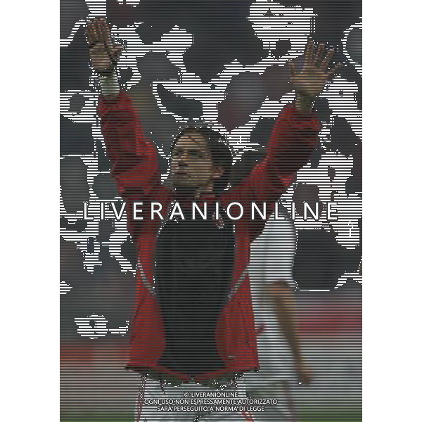 Bayern Monaco - Milan Champions League 11/04/2007 nella foto esultanza di filippo inzaghi a fine gara per la qualificazione ph luzzani/ag. aldo liverani
