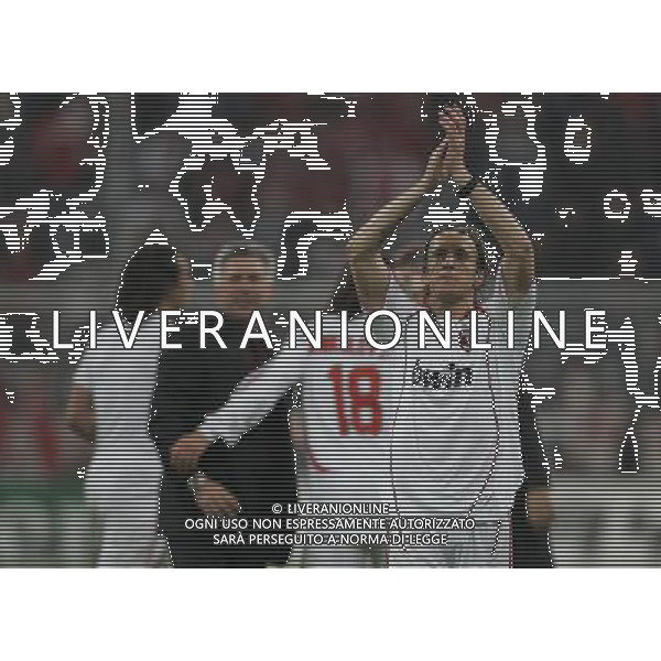Bayern Monaco - Milan Champions League 11/04/2007 nella foto esultanza di massimo ambrosini a fine gara per la qualificazione ph luzzani/ag. aldo liverani