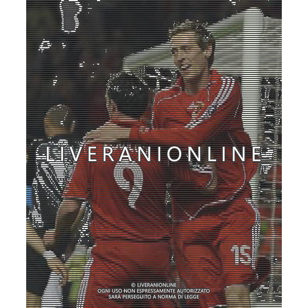 Liverpool - PSV Eindhoven, European Champions League Quarter Final, Second Leg 11/04/2007 nella foto esultanza dopo il gol di Peter Crouch del 1-0 Ph by Ian Kington(IPS PHOTO AGENCY)/Ag. Aldo Liverani 