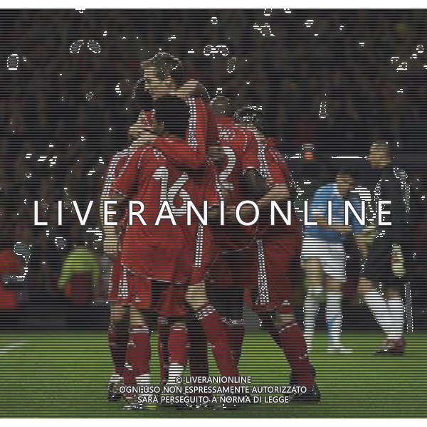 Liverpool - PSV Eindhoven, European Champions League Quarter Final, Second Leg 11/04/2007 nella foto esultanza dopo il gol di Peter Crouch del 1-0 Ph by Ian Kington(IPS PHOTO AGENCY)/Ag. Aldo Liverani 