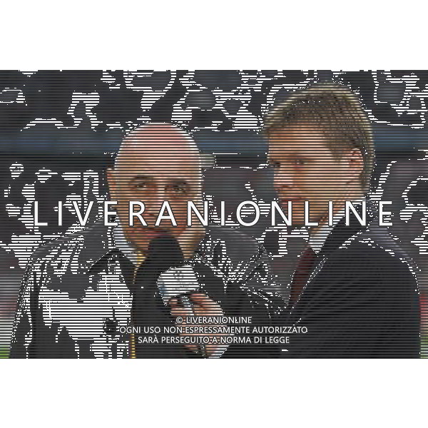 Monaco di Baviera 11/04/2007 champions league 2006/07 bayern monaco-milan nella foto alessandro alciato intervista galliani adriano ph marco luzzani/ag aldo liverani s.a.s.