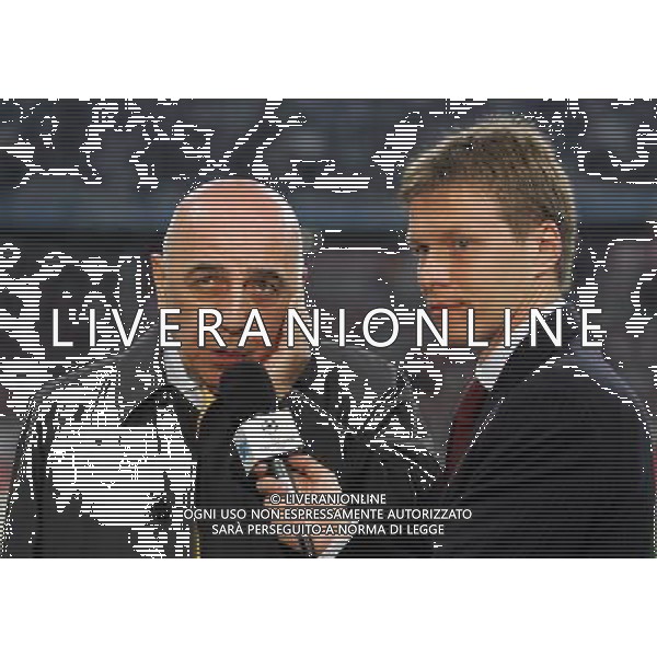 Monaco di Baviera 11/04/2007 champions league 2006/07 bayern monaco-milan nella foto alessandro alciato intervista galliani adriano ph marco luzzani/ag aldo liverani s.a.s.
