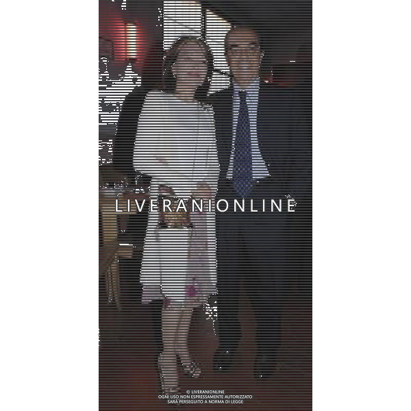 PRIMA SERATA DELLO SPETTACOLO TEATRALE \'ANGELINA\' IN SCENA AL TEATRO FRANCO PARENTI DI MILANO , DIRETTO DA DARIO D\'AMBROSI, CON GIANNA COLETTI E CELESTE MORATTI 17/04/2007 NELLO FOTO : BEDY E GIAN MARCO MORATTI. PH TACCA/AG. ALDO LIVERANI