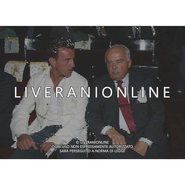 SAMPDORIA CALCIO 2003 NELLA FOTO RICCARDO GARRONE CON FLACHIFRANCESCO FOTO ALDO LIVERANI