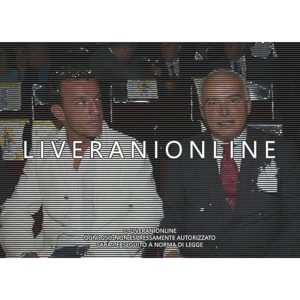 SAMPDORIA CALCIO 2003 NELLA FOTO RICCARDO GARRONE CON FLACHIFRANCESCO FOTO ALDO LIVERANI