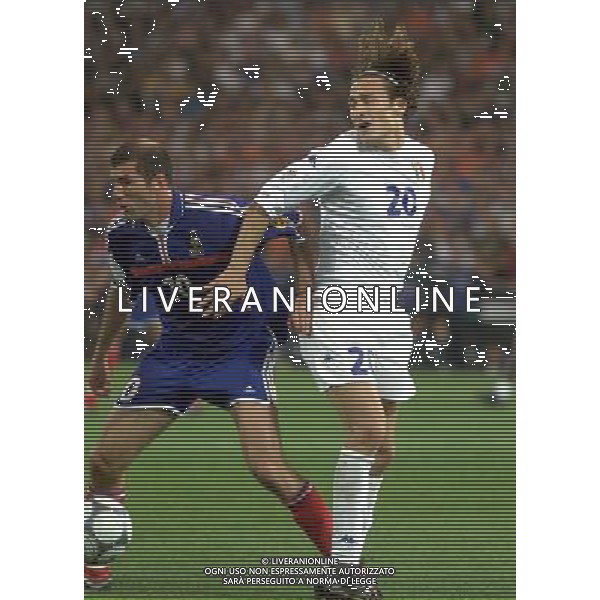 ITALIA-FRANCIA FINALE EURPEI 2000 NELLA FOTO ZIDANE ZINEDINE E TOTTI FRANCESCO FOTO ALDO LIVERANI