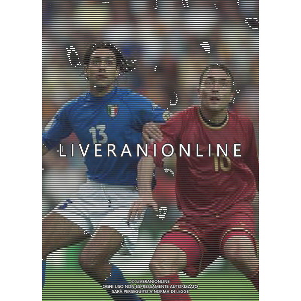 ITALIA- BELGIO EUROPEI 2000 NELLA FOTO NESTA ALESANDRO E STRUPAR FOTO ALDO LIVERANI