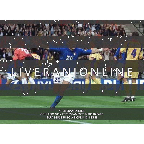 ITALIA-ROMANIA NELLA FOTO ESULTANZA TOTTI FOTO ALDO LIVERANI