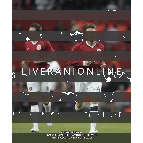 Manchester United - Milan, Semifinale Champions League Old Trafford 24/04/2007 nella foto GABRIEL HEINZE dopo il gol del manchester Ph©IPS Photo Agency /Ag. Aldo Liverani