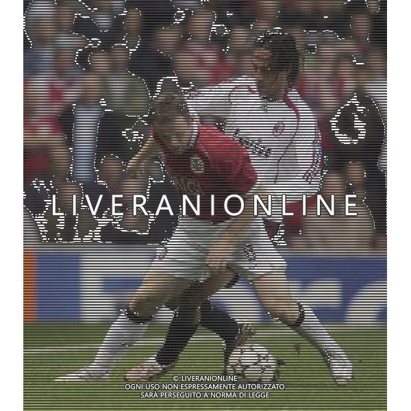Manchester United - Milan, Semifinale Champions League Old Trafford 24/04/2007 nella foto WAYNE ROONEY con ALESSANDRO NESTA Ph©IPS Photo Agency /Ag. Aldo Liverani