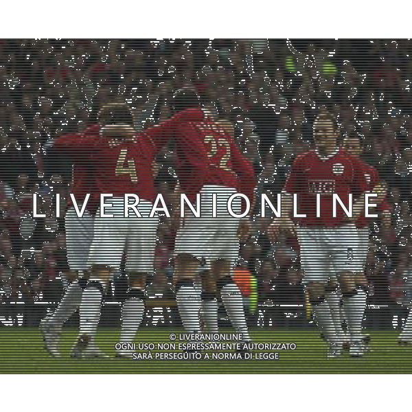 Manchester United - Milan, Semifinale Champions League Old Trafford 24/04/2007 nella foto esultanza dopo il gol del manchester Ph©IPS Photo Agency /Ag. Aldo Liverani