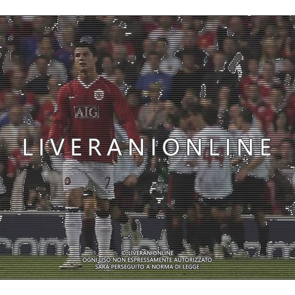 Manchester United - Milan, Semifinale Champions League Old Trafford 24/04/2007 nella foto la delusione di Cristiano Ronaldo dopo il gol di Kaka del 1-1 Ph©IPS Photo Agency /Ag. Aldo Liverani