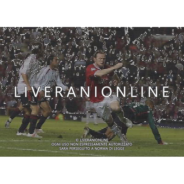 Manchester United - Milan, Semifinale Champions League Old Trafford 24/04/2007 nella foto esultanza dopo il gol di Wayne Rooney del 2-2 Ph©IPS Photo Agency /Ag. Aldo Liverani