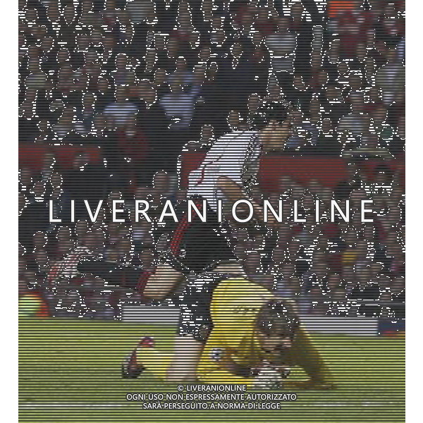 Manchester United - Milan, Semifinale Champions League Old Trafford 24/04/2007 nella foto il secondo gol di Kaka Ph©IPS Photo Agency /Ag. Aldo Liverani
