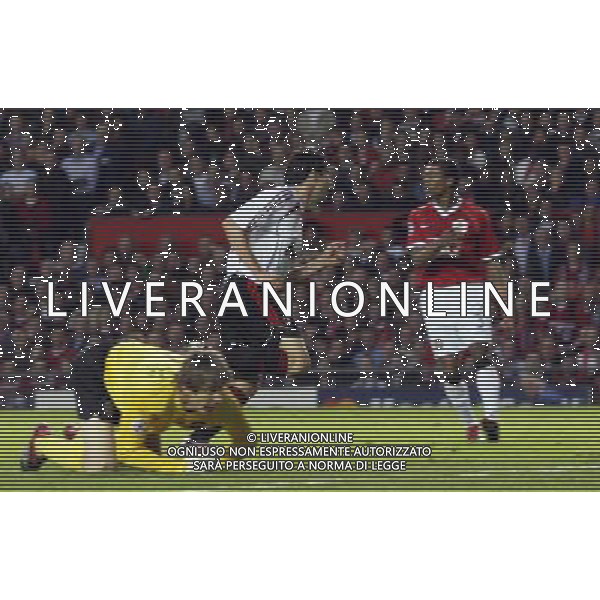 Manchester United - Milan, Semifinale Champions League Old Trafford 24/04/2007 nella foto il secondo gol di Kaka Ph©IPS Photo Agency /Ag. Aldo Liverani