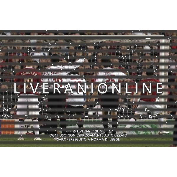 Manchester United - Milan, Semifinale Champions League Old Trafford 24/04/2007 nella foto il primo gol di Wayne Rooney del 2-2 Ph©IPS Photo Agency /Ag. Aldo Liverani