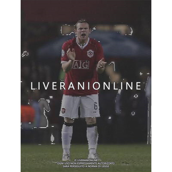 Manchester United - Milan, Semifinale Champions League Old Trafford 24/04/2007 nella foto esultanza dopo il primo gol di Wayne Rooney del 2-2 Ph©IPS Photo Agency /Ag. Aldo Liverani