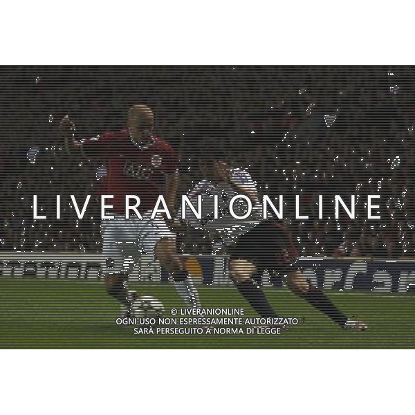Manchester United - Milan, Semifinale Champions League Old Trafford 24/04/2007 nella foto Wes Brown con Kaka Ph©IPS Photo Agency /Ag. Aldo Liverani