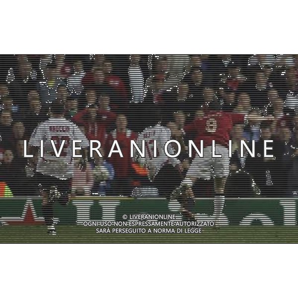 Manchester United - Milan, Semifinale Champions League Old Trafford 24/04/2007 nella foto il secondo gol di Wayne Rooney del 3-2 Ph©IPS Photo Agency /Ag. Aldo Liverani