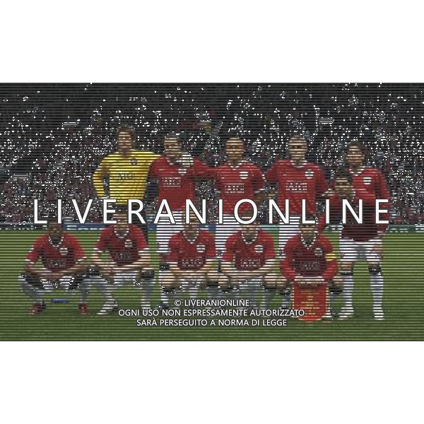 Manchester United - Milan, Semifinale Champions League Old Trafford 24/04/2007 nella foto la formazione del Manchester United Ph©IPS Photo Agency /Ag. Aldo Liverani