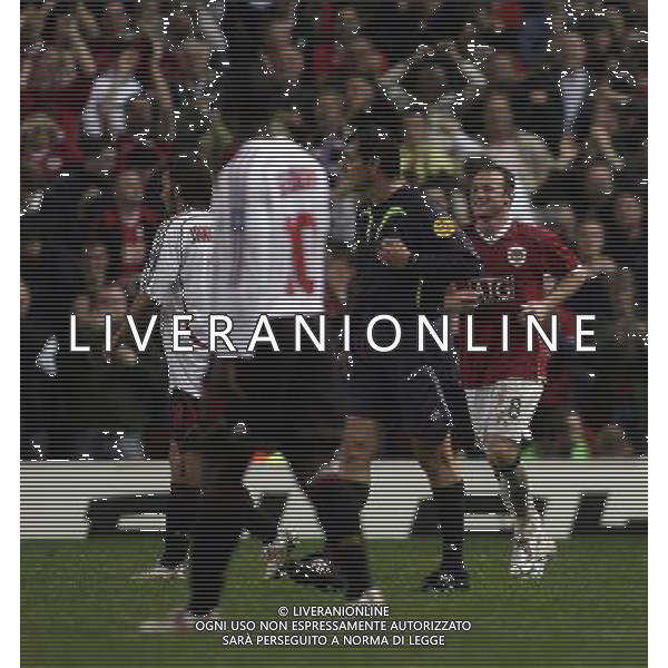 Manchester United - Milan, Semifinale Champions League Old Trafford 24/04/2007 nella foto esultanza dopo il secondo gol di Wayne Rooney del 3-2 Ph©IPS Photo Agency /Ag. Aldo Liverani