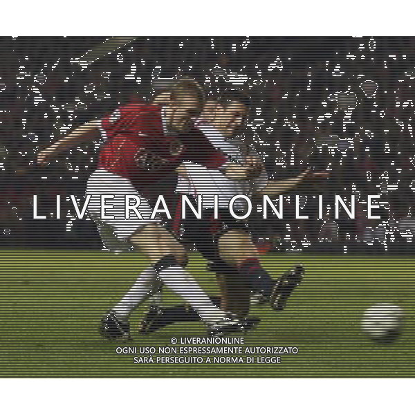 Manchester United - Milan, Semifinale Champions League Old Trafford 24/04/2007 nella foto Darren Fletcher con Daniele Bonera Ph©IPS Photo Agency /Ag. Aldo Liverani
