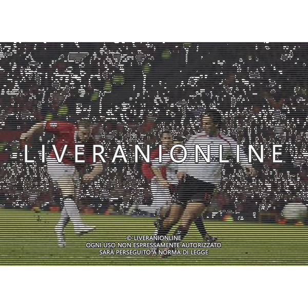 Manchester United - Milan, Semifinale Champions League Old Trafford 24/04/2007 nella foto il secondo gol di Wayne Rooney del 3-2 Ph©IPS Photo Agency /Ag. Aldo Liverani