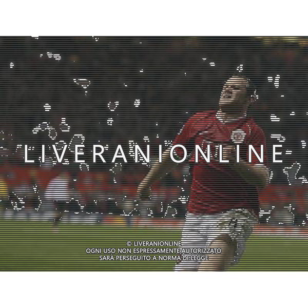 Manchester United - Milan, Semifinale Champions League Old Trafford 24/04/2007 nella foto esultanza dopo il secondo gol di Wayne Rooney del 3-2 Ph©IPS Photo Agency /Ag. Aldo Liverani