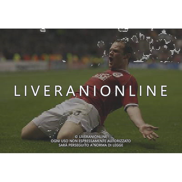 Manchester United - Milan, Semifinale Champions League Old Trafford 24/04/2007 nella foto esultanza dopo il secondo gol di Wayne Rooney del 3-2 Ph©IPS Photo Agency /Ag. Aldo Liverani