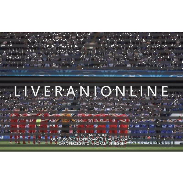 Chelsea - Liverpool, Champions League, SemiFinale andata, Stamford Bridge, London 25/04/2007 nella foto le due formazioni schierate nel prepartita Ph Ian Kington /Ag. Aldo Liverani 