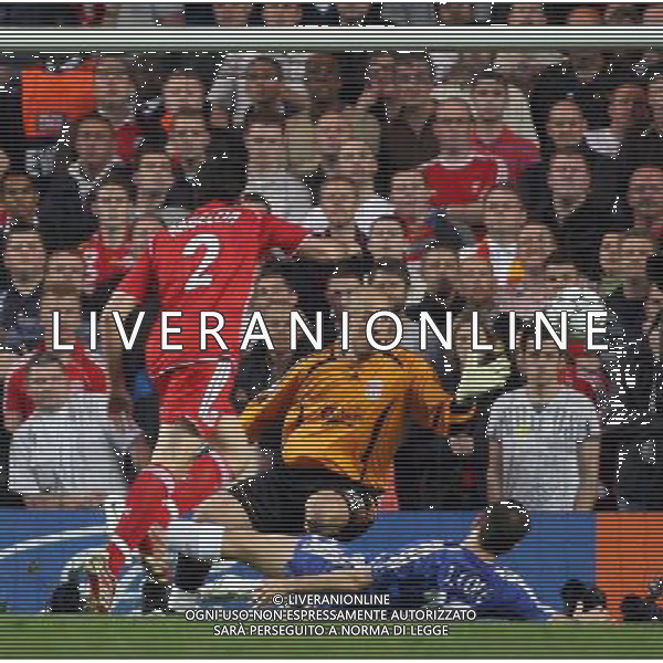 Chelsea - Liverpool, Champions League, SemiFinale andata, Stamford Bridge, London 25/04/2007 nella foto il gol di Joe Cole del 1-0 Ph IPS/Ag. Aldo Liverani 