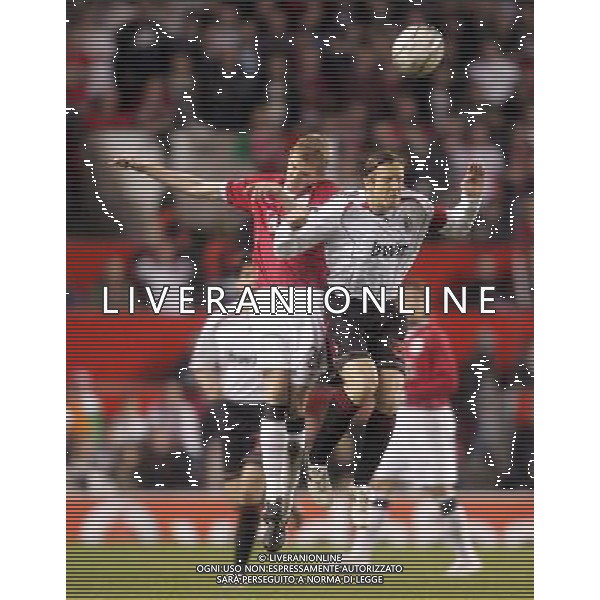 Manchester United - Milan, Champions League, SemiFinale First Leg 24/04/2007 nella foto Massimo Ambrosini con Fletcher Ph IPS PHOTO AGENCY/Ag. Aldo Liverani 