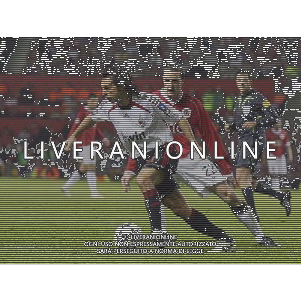 Manchester United - Milan, Champions League, SemiFinale First Leg 24/04/2007 nella foto Andrea Pirlo con O\'Shea Ph IPS PHOTO AGENCY/Ag. Aldo Liverani 