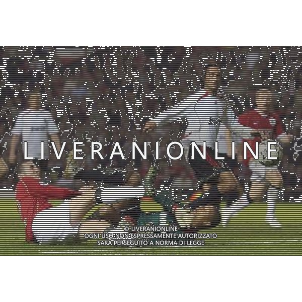Manchester United - Milan, Champions League, SemiFinale First Leg 24/04/2007 nella foto Nelson Dida con O\'Shea Ph IPS PHOTO AGENCY/Ag. Aldo Liverani 