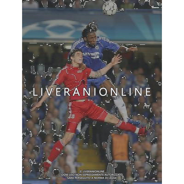 Chelsea - Liverpool, Champions League, SemiFinale First Leg, Stamford Bridge, London 25/04/2007 nella foto Didier Drogba con Daniel Agger Ph IPS PHOTO AGENCY/Ag. Aldo Liverani 
