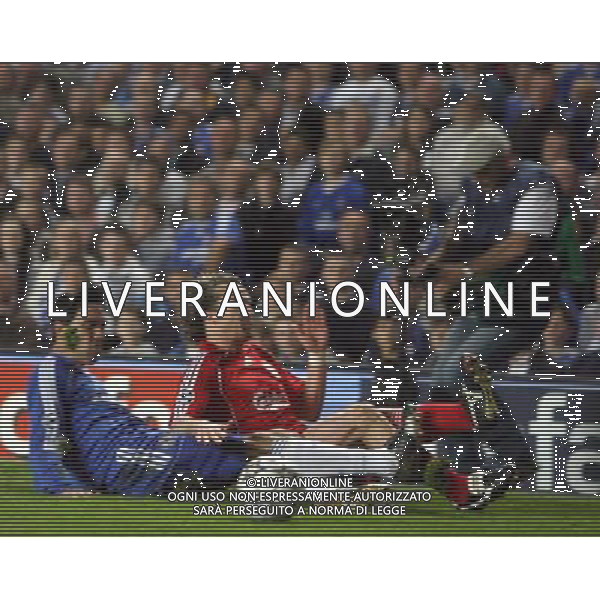 Chelsea - Liverpool, Champions League, SemiFinale First Leg, Stamford Bridge, London 25/04/2007 nella foto Contrasto di Gioco Ph IPS PHOTO AGENCY/Ag. Aldo Liverani 