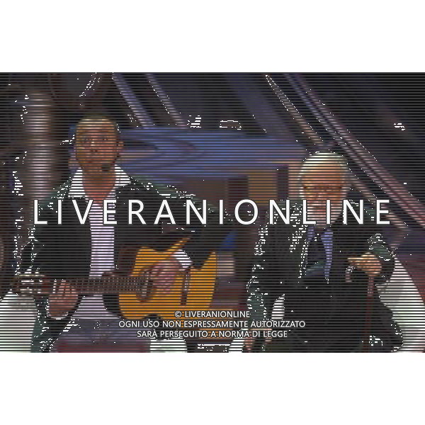 APOCALYPSE SHOW TRASMISSIONE TELEVISIVA ROMA 28/04/07 NELLA FOTO GIANFRANCO FUNARI CON FEDERICO SALVATORI ©MORANDI/AG. ALDO LIVERANI