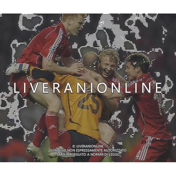 Liverpool fc - Chelsea fc, Semifinale ritorno Champions League 01/05/2007 nella foto esultanza di Pepe Reina abbracciato dai compagni Ph Marcello Pozzetti©IPS /Ag. Aldo Liverani