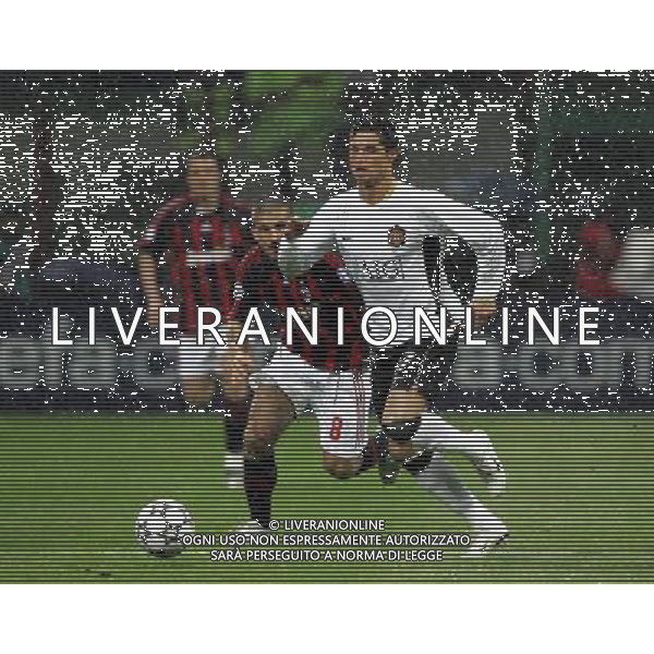 Milan - Manchester United Semifinale di ritorno di Champions League 02/05/2007 nella foto Gennaro Gattuso e Cristiano Ronaldo ph Luzzani/ag. aldo liverani