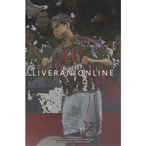 Milan - Manchester United Semifinale di ritorno di Champions League 02/05/2007 nella foto esultanza dopo il gol di kaka del 1-0 ph Luzzani/ag. aldo liverani