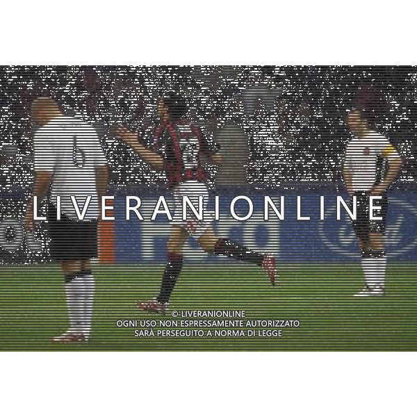 Milan - Manchester United Semifinale di ritorno di Champions League 02/05/2007 nella foto esultanza dopo il gol di kaka del 1-0 ph Luzzani/ag. aldo liverani