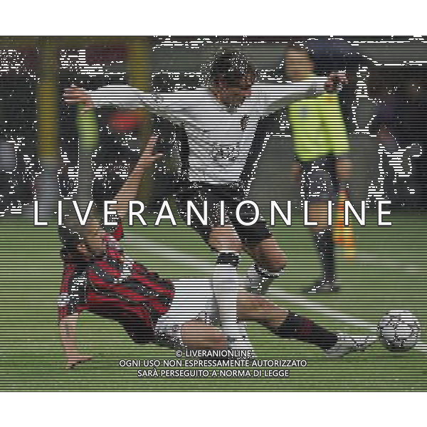 Milan - Manchester United Semifinale di ritorno di Champions League 02/05/2007 nella foto gennaro gattuso con heinze ph andry/ag. aldo liverani